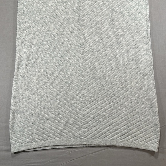 Oliver Bonas Ribbed Knit Sweater Dress, Long Sleeve, Gray, Textured - Womens 8 - Picture 8 of 15